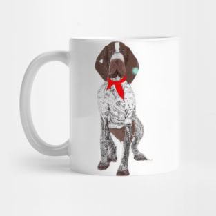 Cute German Shorthaired Pointer Drawing Mug